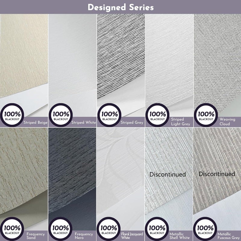 Graywind 100% Blackout Roller Shades Roller Blinds Window Blinds with Valance, One Size (Fabric Samples) - Image 3